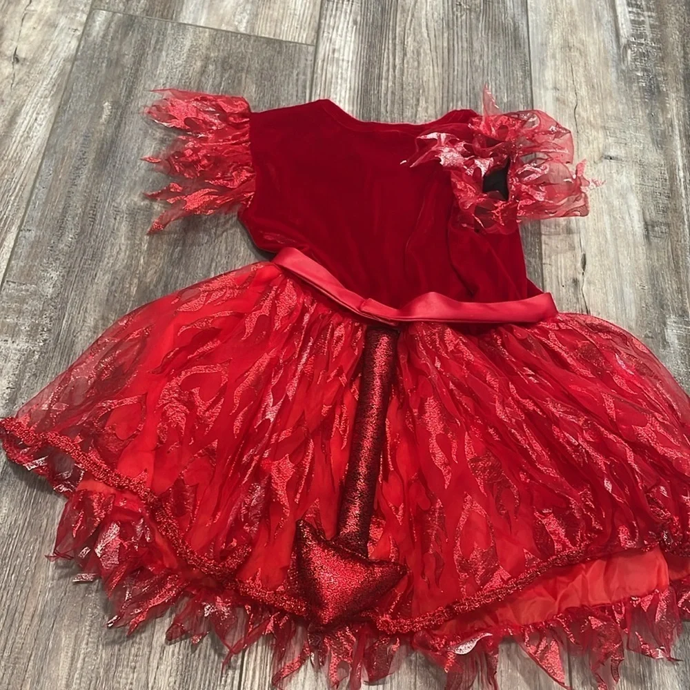 spirit girls red devil dress Halloween Costume 5-6 - Picture 5 of 8
